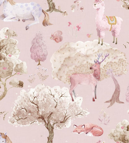 Dreamland Nursey Wallpaper -  Pink 