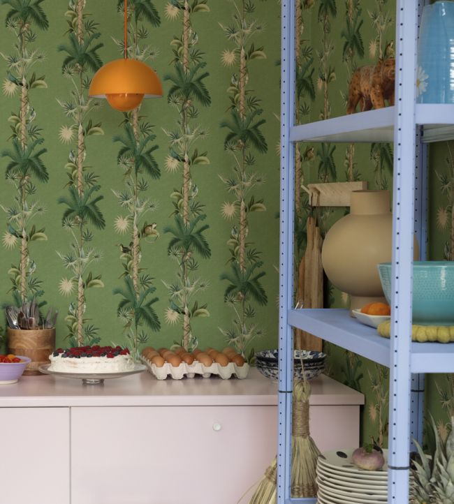 Monkey Island Room Wallpaper - Green