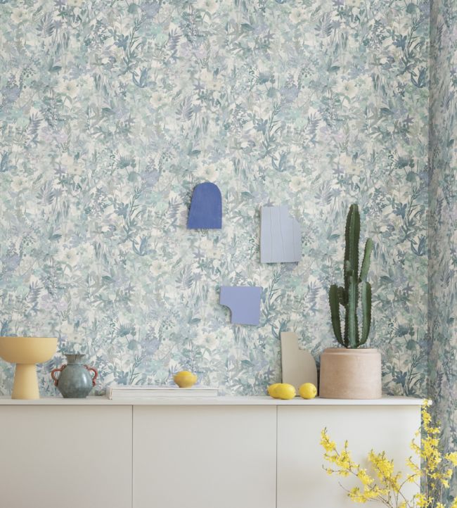 Poppy Meadow Room Wallpaper 3 - Blue