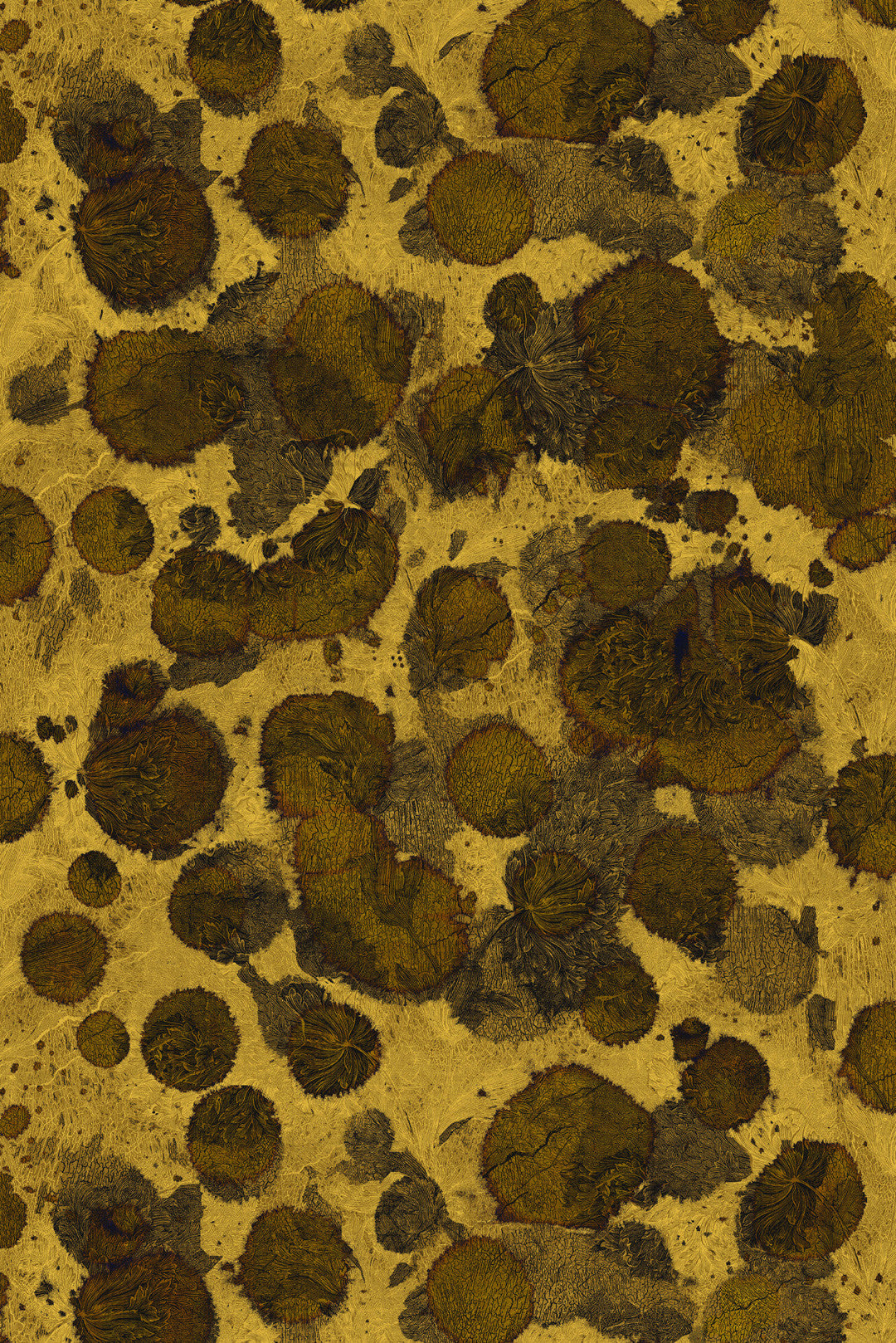Fresco Old Gold Vinyl Wallpaper - Yellow