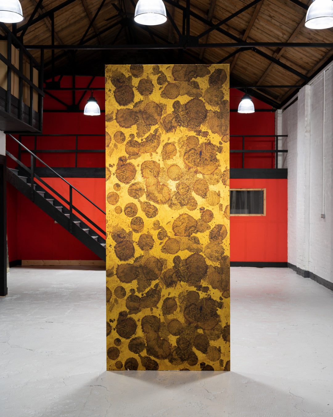 Fresco Old Gold Vinyl Room Wallpaper - Yellow