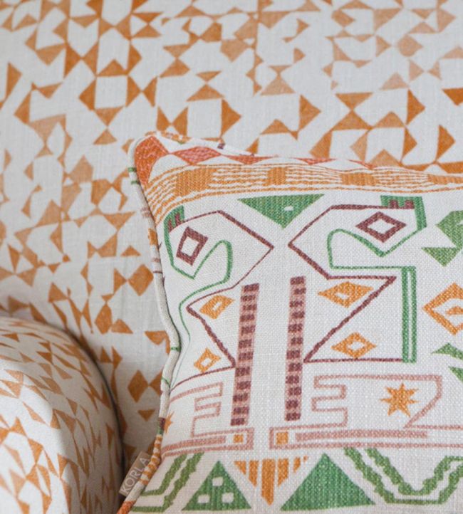Inca Room Fabric - Orange 