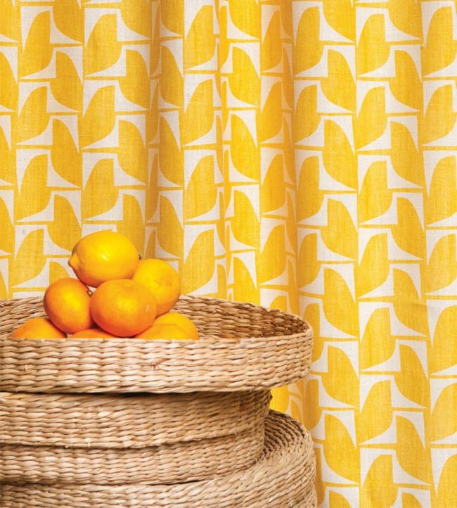 Goldfinch Room Fabric - Gold