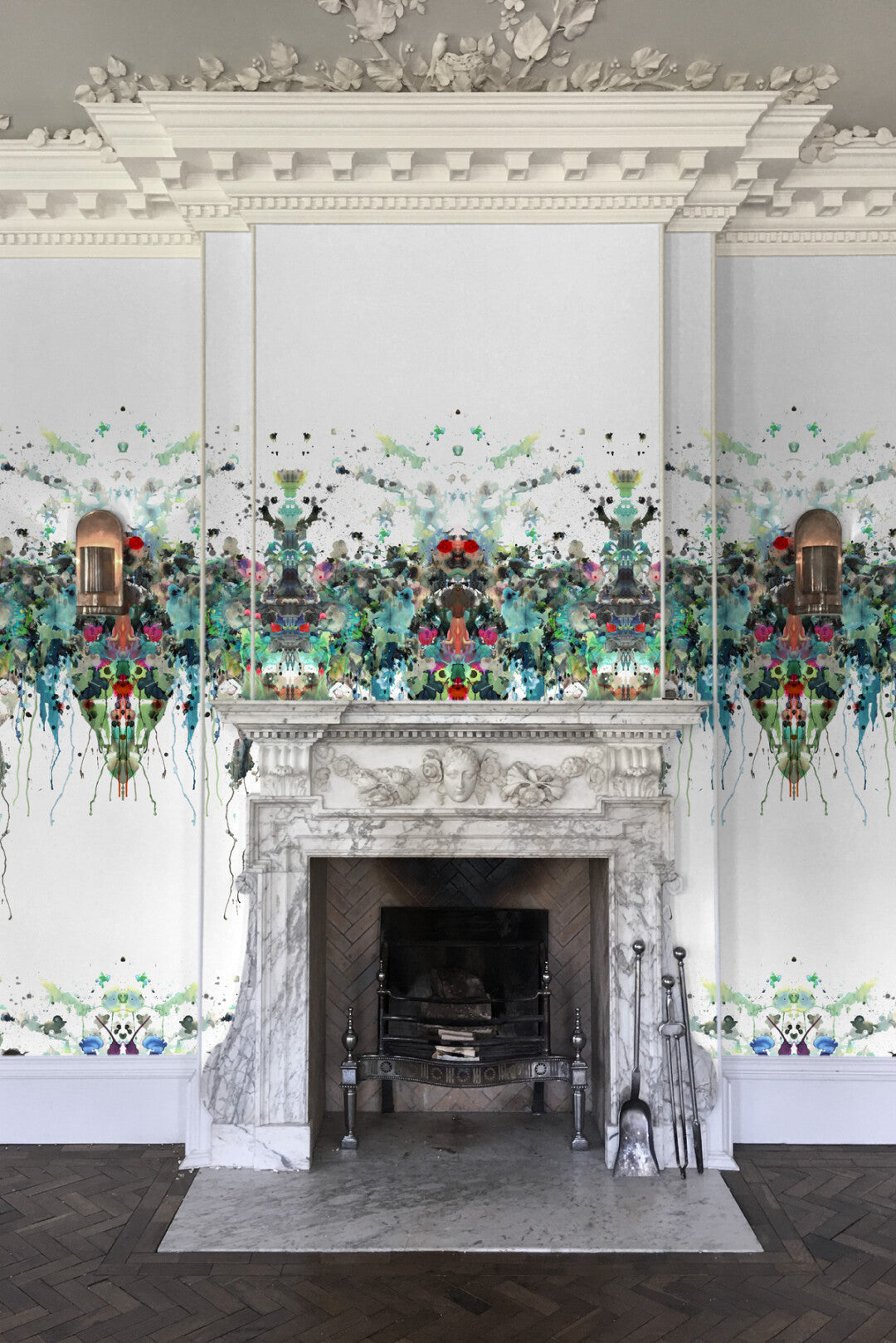 Kaleido Splatt Superwide Room Wallpaper Panel - Multicolor