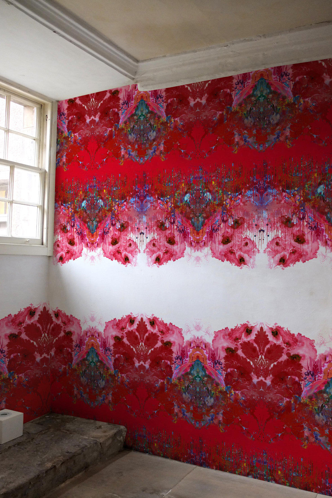 Omni Drips Wallpaper Room Panels 2 - Red