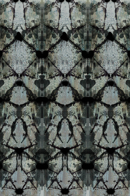 Rorschach Diamond Panel Wallpaper - Blue