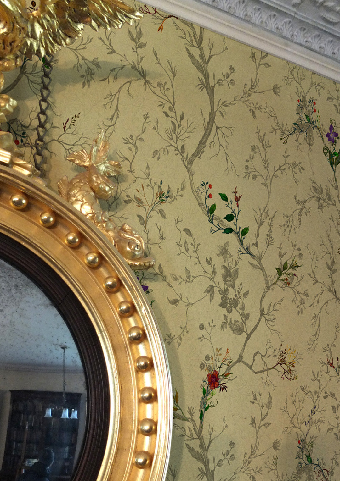 Ruskin Floral Room Wallpaper - Cream