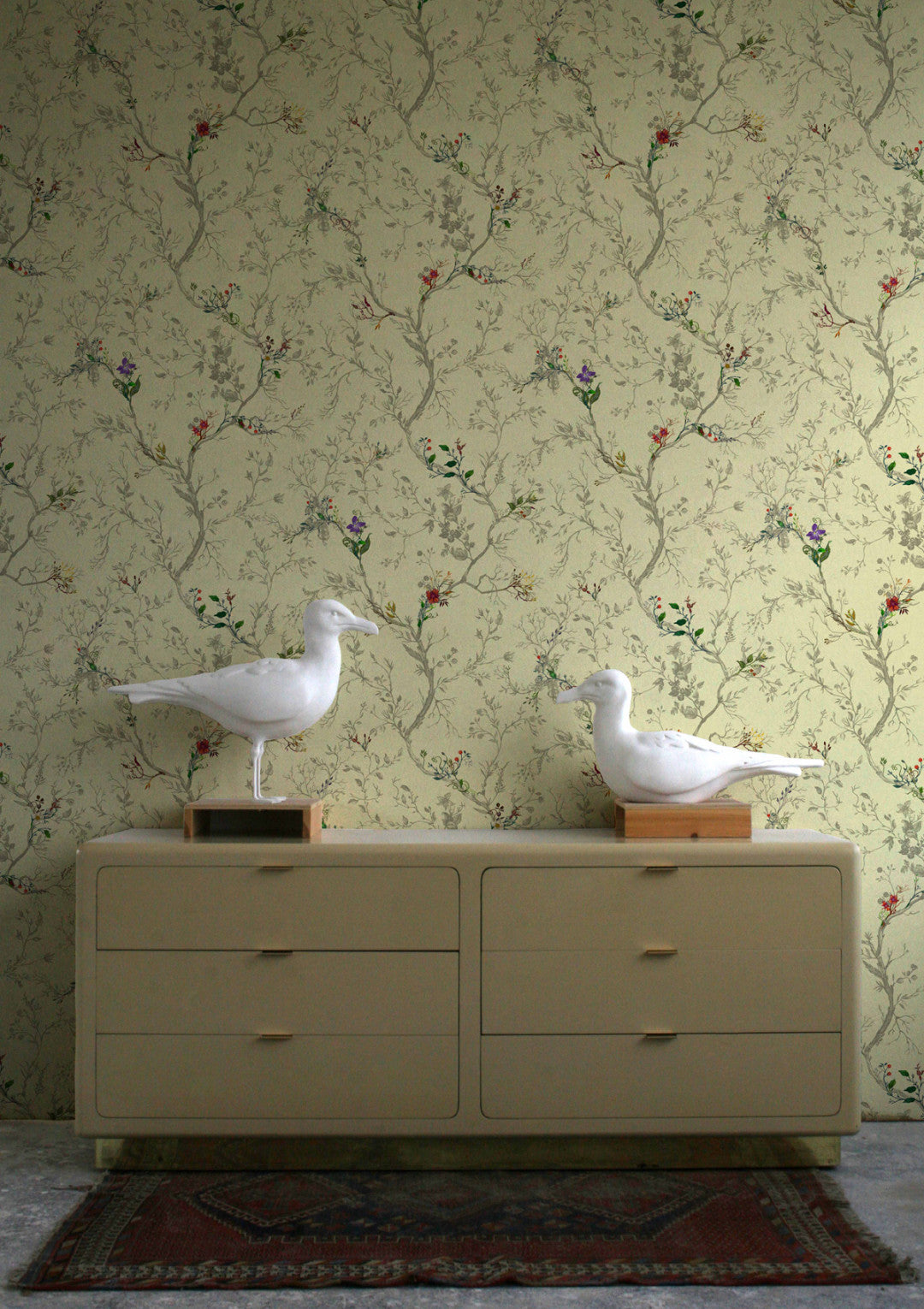 Ruskin Floral Room Wallpaper 2 - Cream