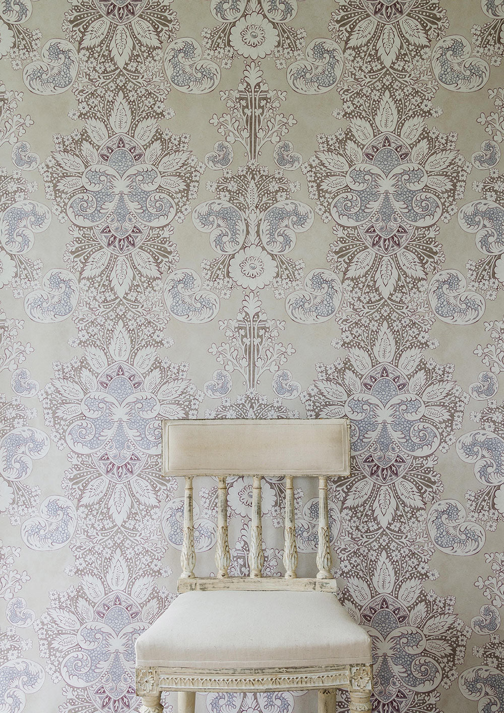 Rococo Wallpaper - Alabaster - Lewis & Wood