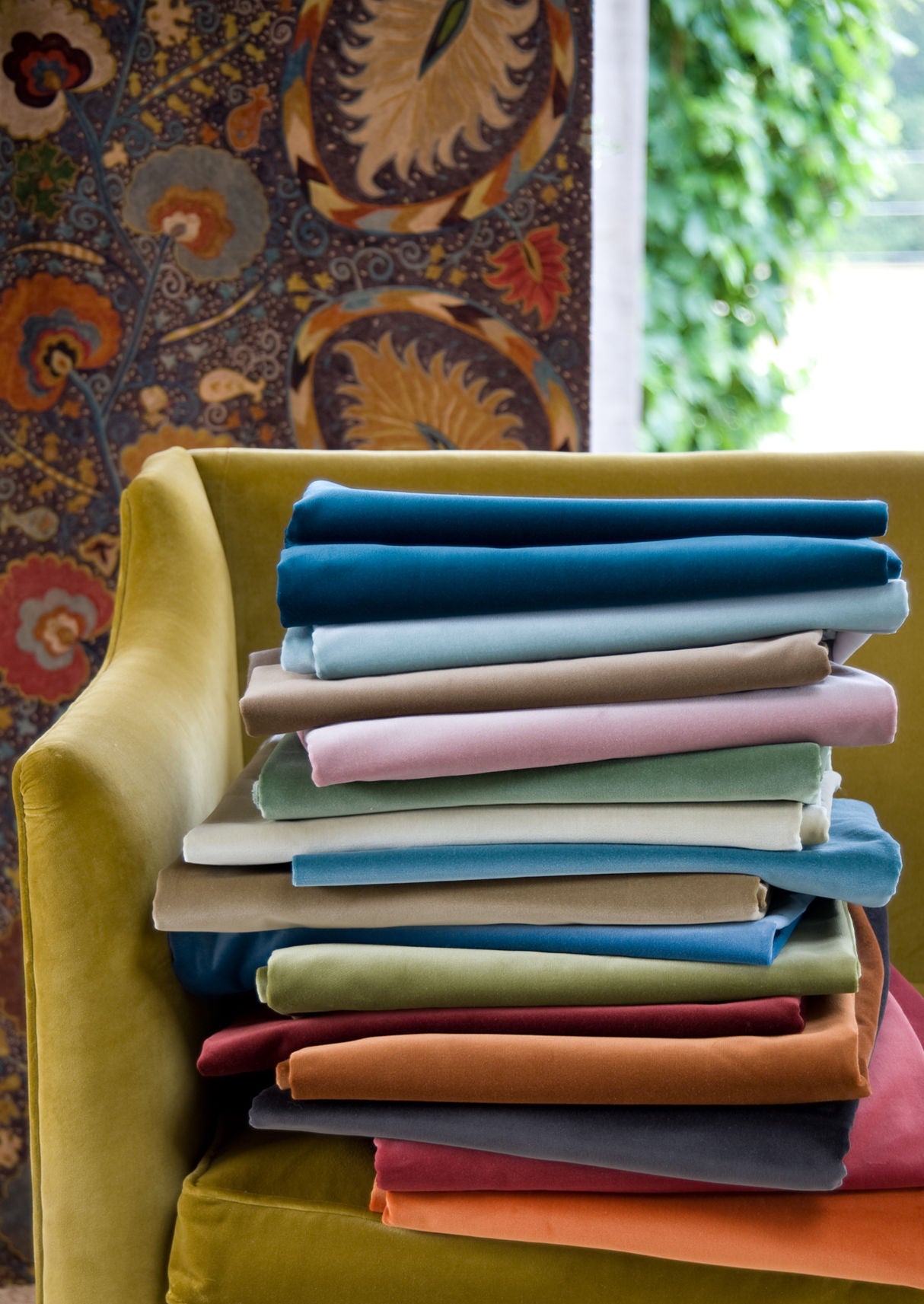 Rooksmoor Velvet Fabric - Multicolor - Lewis & Wood