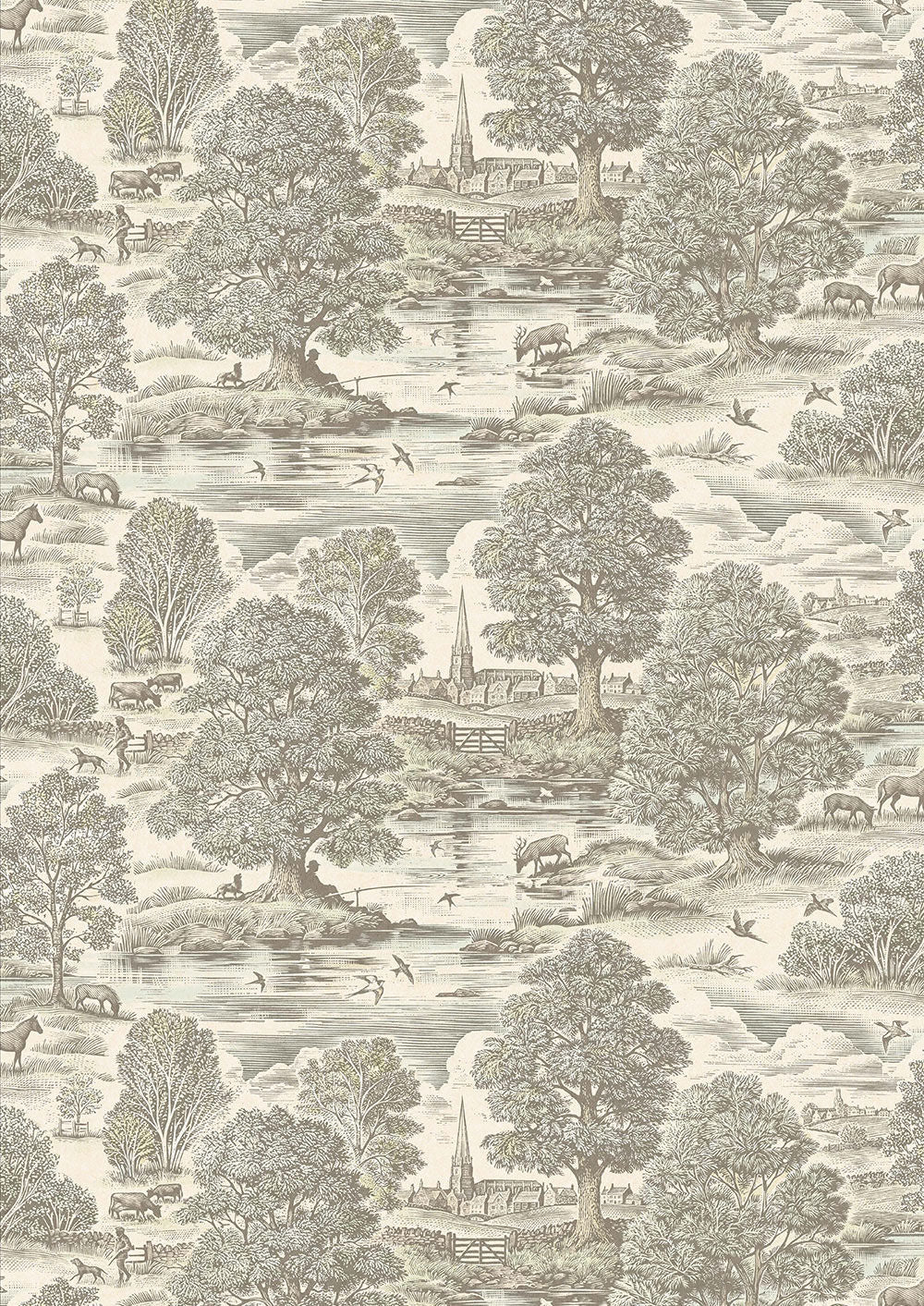 Royal Oak Wallpaper - Brown - Lewis & Wood