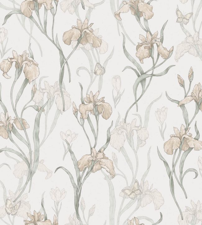 Iris Wallpaper - Gray