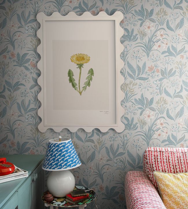 Huset I Solen Room Wallpaper 3 - Blue