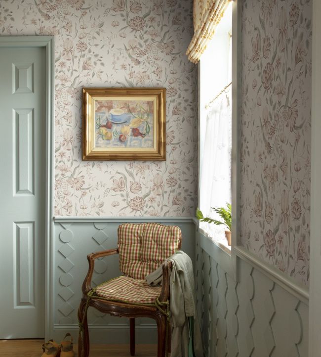 Karins Bukett Room Wallpaper 2 - Pink
