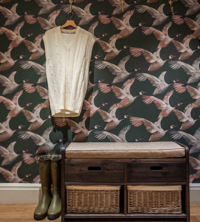 SKEIN1 - Skein Wallpaper - Charcoal - Arley House