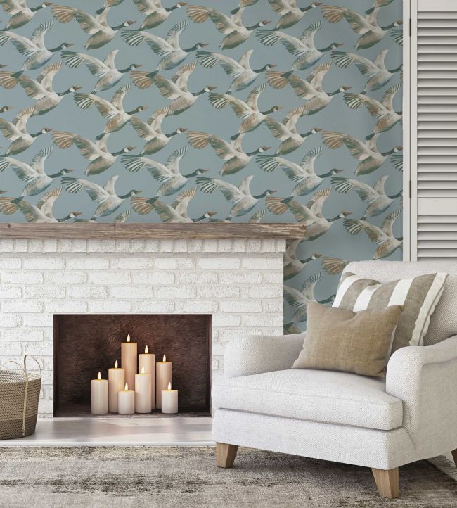 SKEIN2 - Skein Wallpaper - Duck Egg - Arley House