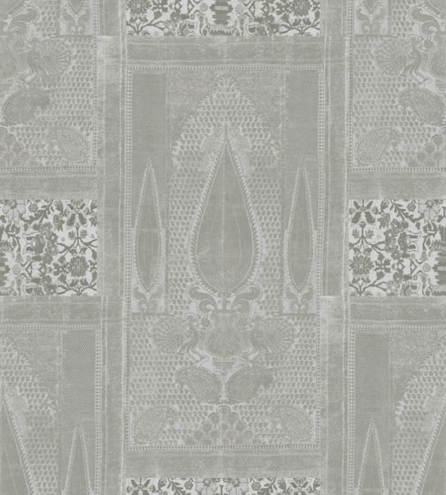 Geometric Regal Wallpaper - Gray