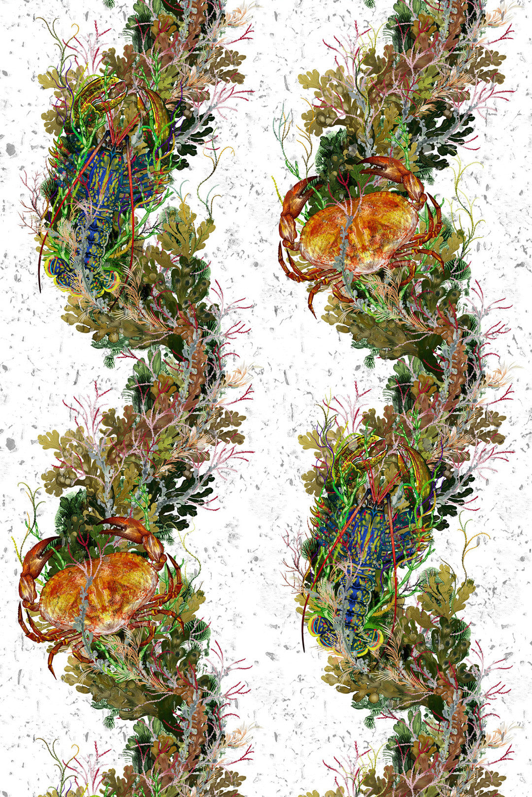 Crab And Lobster Cork Wallpaper - Green