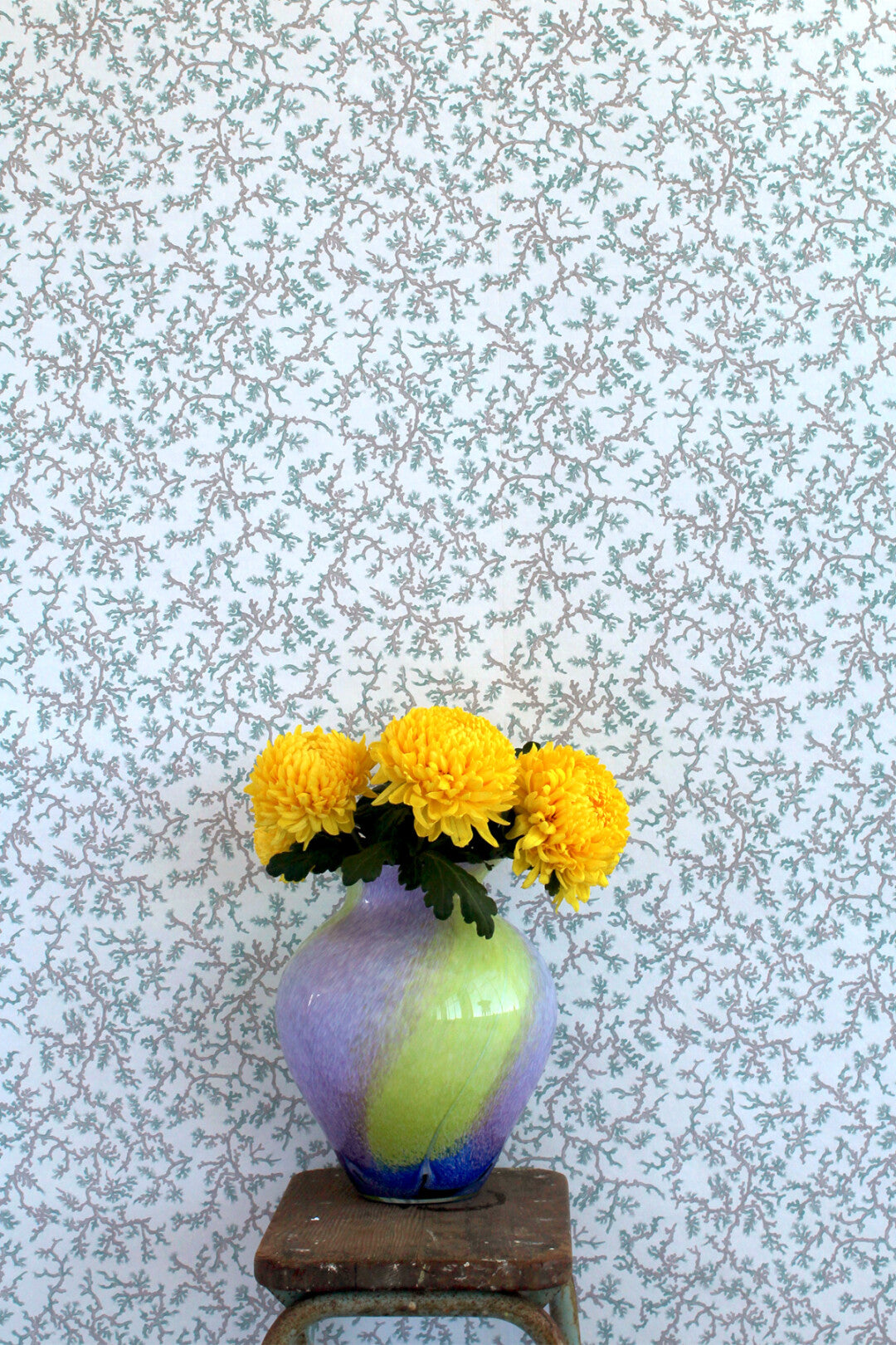 Fine Coral Room Wallpaper - Blue