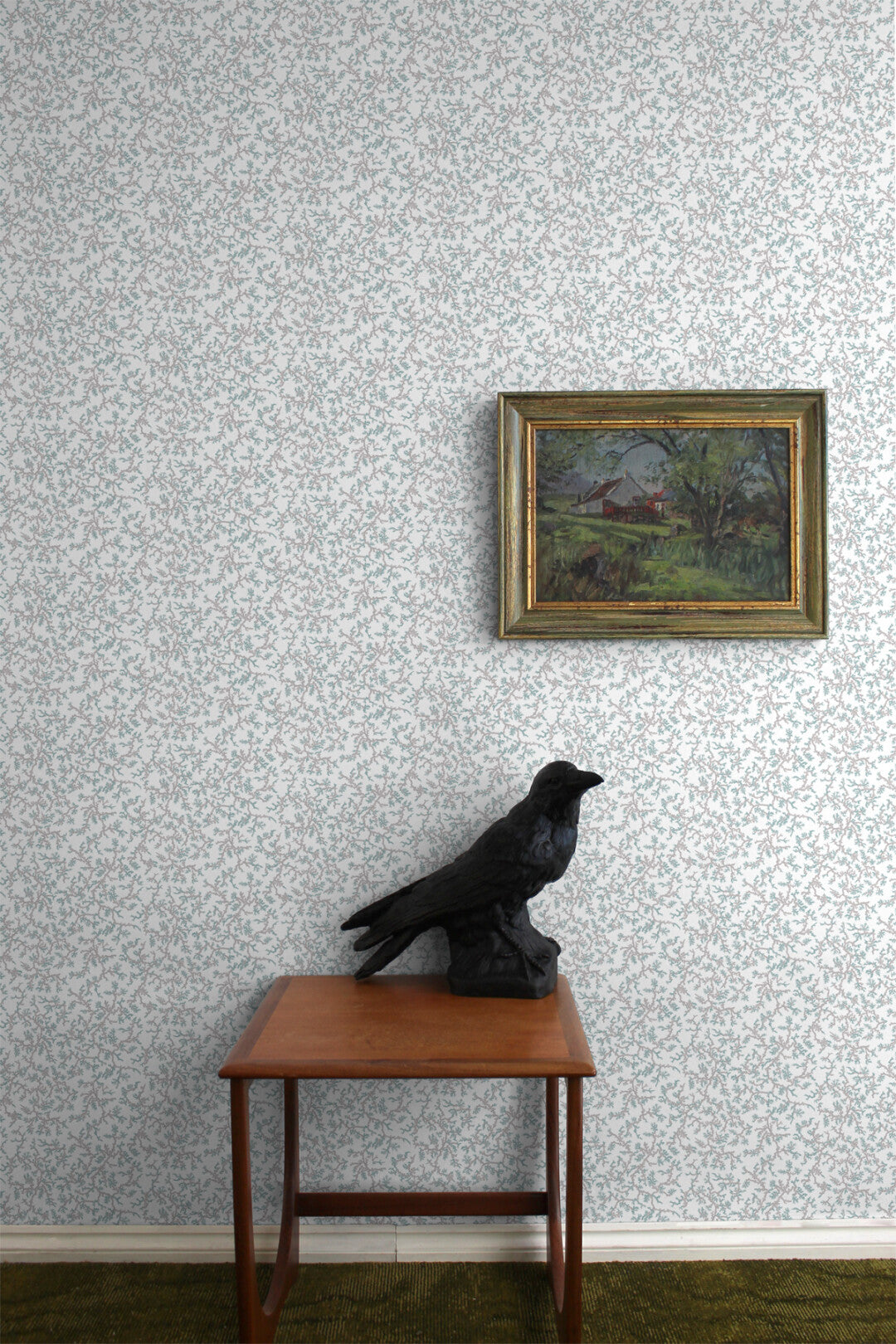 Fine Coral Room Wallpaper - White