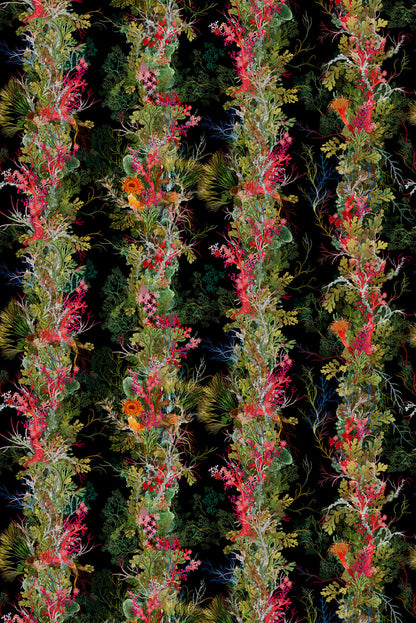 Seaweed Column Wallpaper - Green