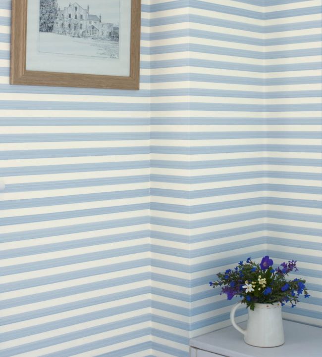 Closet Stripe Room Wallpaper - Blue