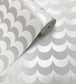 Scoop Lustre Room Wallpaper - Gray