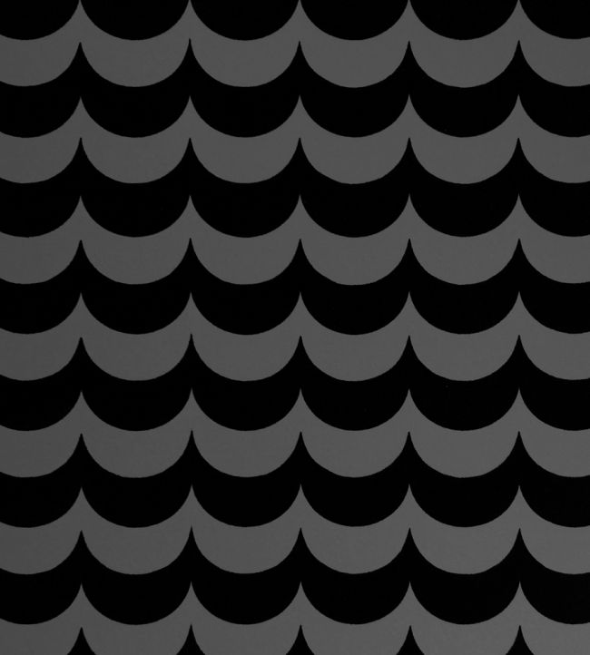 Scoop Flock Wallpaper - Black