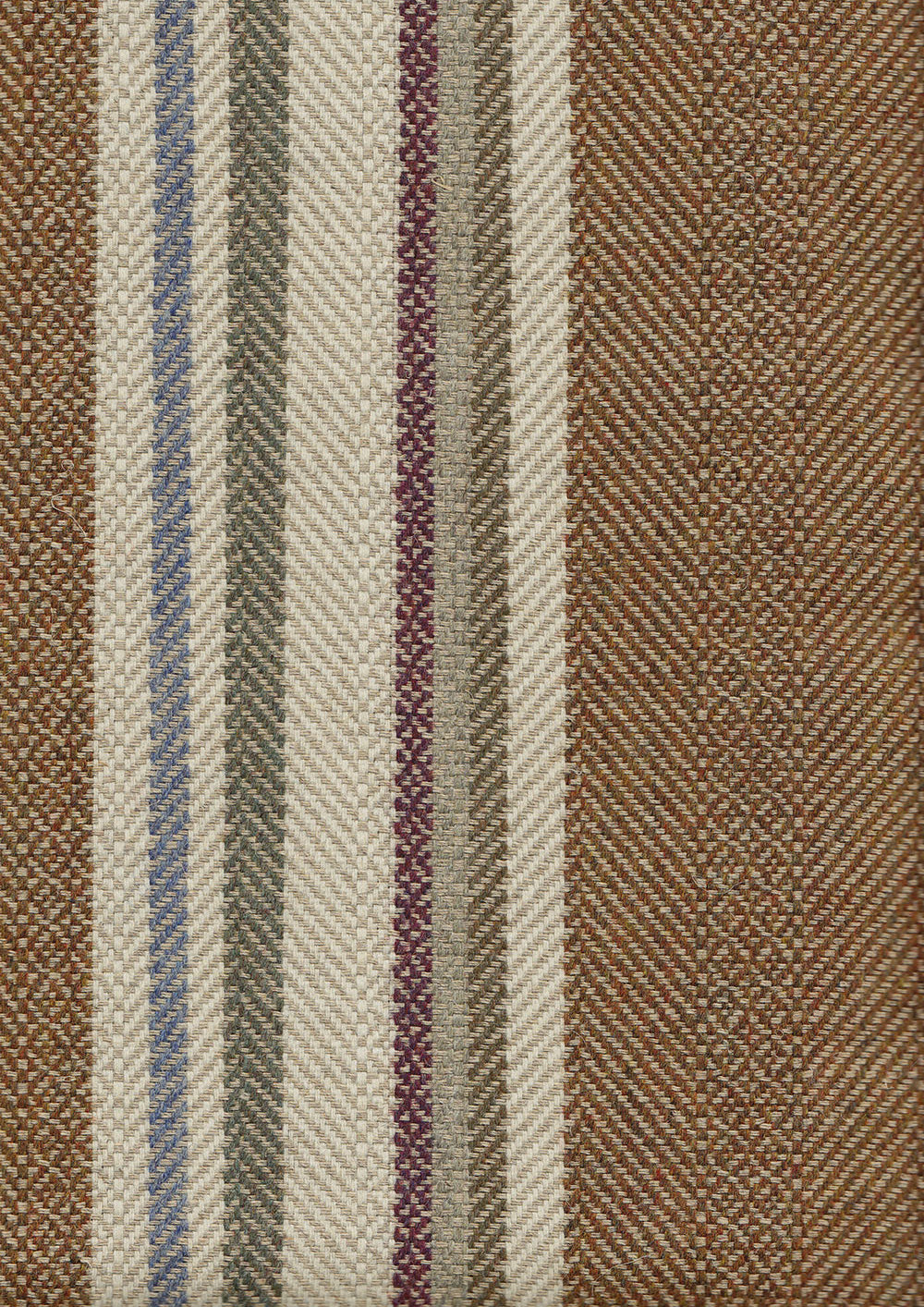 Selsley Stripe Fabric - Brown - Lewis & Wood