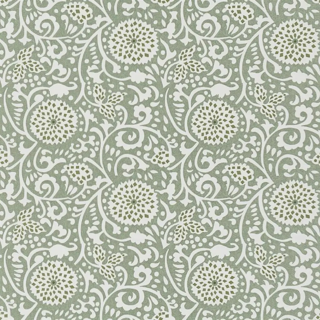Shaqui Wallpaper - Vintage Green - PDG1147/05 - Designers Guild