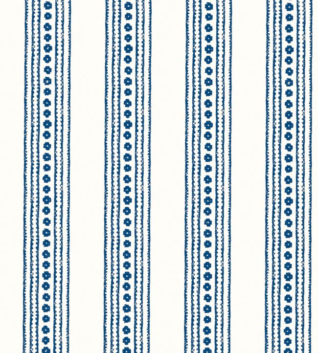 New Haven Stripe Wallpaper - Blue 