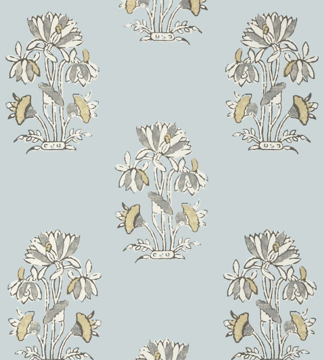 Lily Flower Wallpaper - Silver