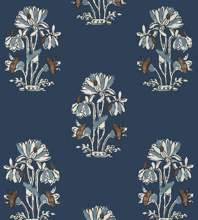 Lily Flower Wallpaper - Teal