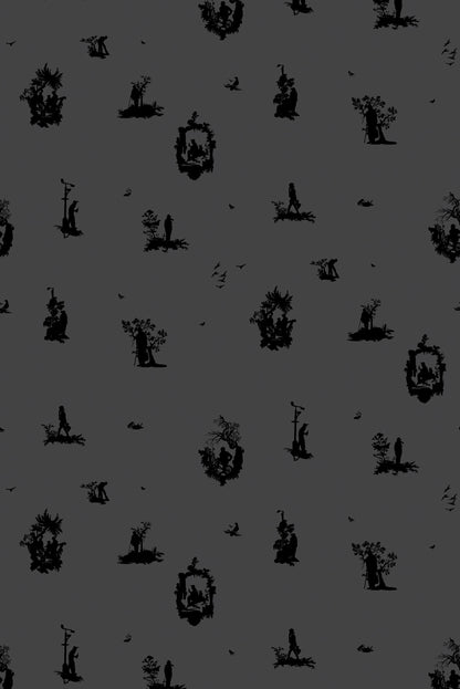 Decouper 1 Hand Printed Wallpaper - Black