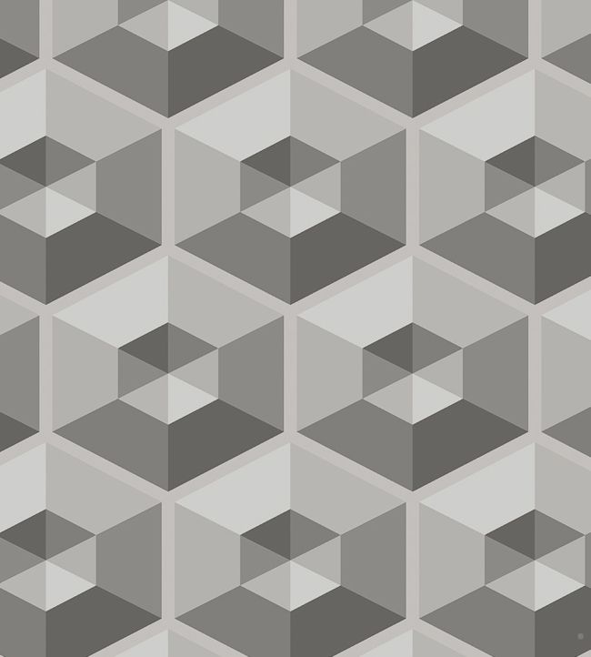 Geometric Illusion Wallpaper - Gray
