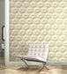 Geometric Illusion Room Wallpaper - Sand