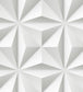 Geometric Blossom Wallpaper - Silver