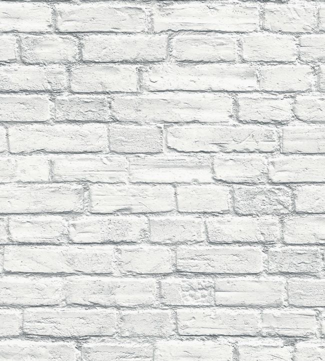 Mono Brick Wallpaper - Silver