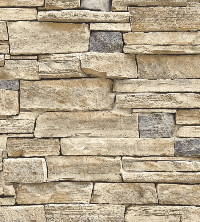 Stone Brick Wallpaper - Sand