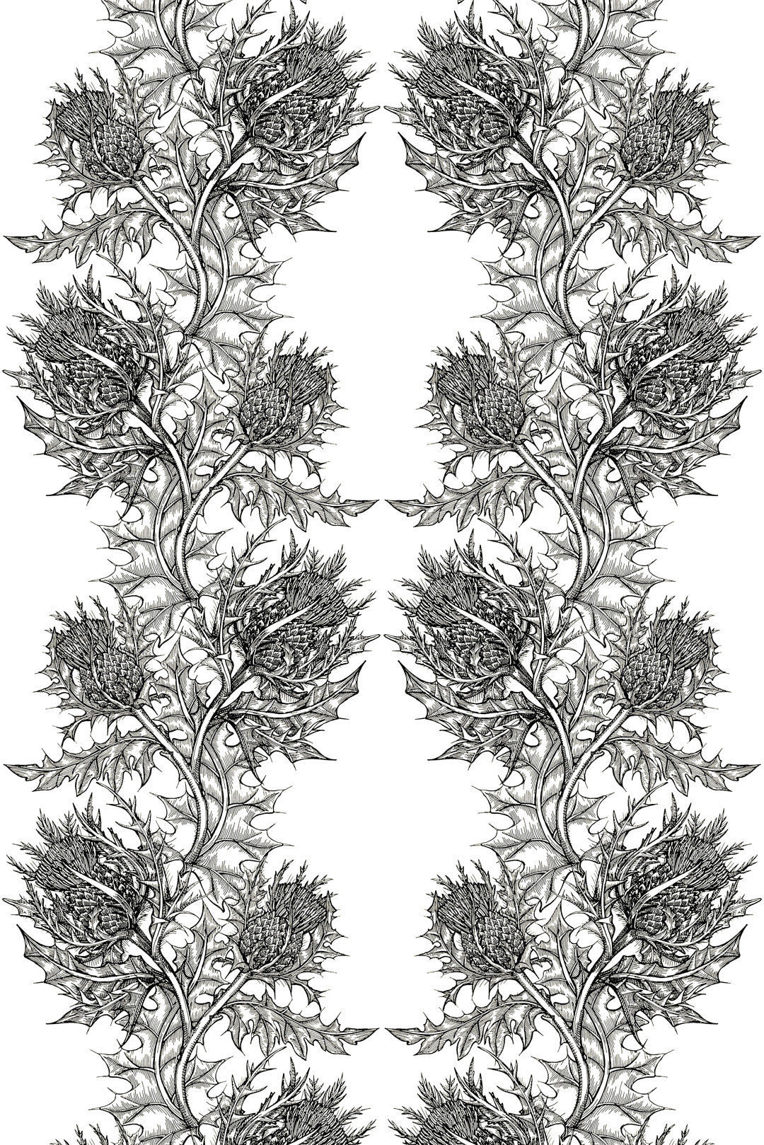 Thistle Fabric - Gray