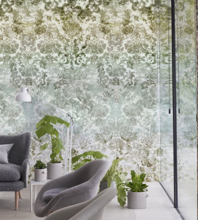 Tarbana Damask Wallpaper - Linen - PDG1139/01 - Designers Guild