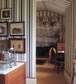 Tented Stripe Wallpaper - Off-Black - 1388 - Farrow & Ball