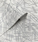 Tilt Grey Flock Room Wallpaper 3 - Gray