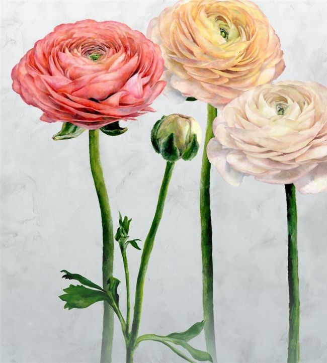 Tourangelle Scene 2 Wallpaper - Peony - PDG1100/01 - Designers Guild