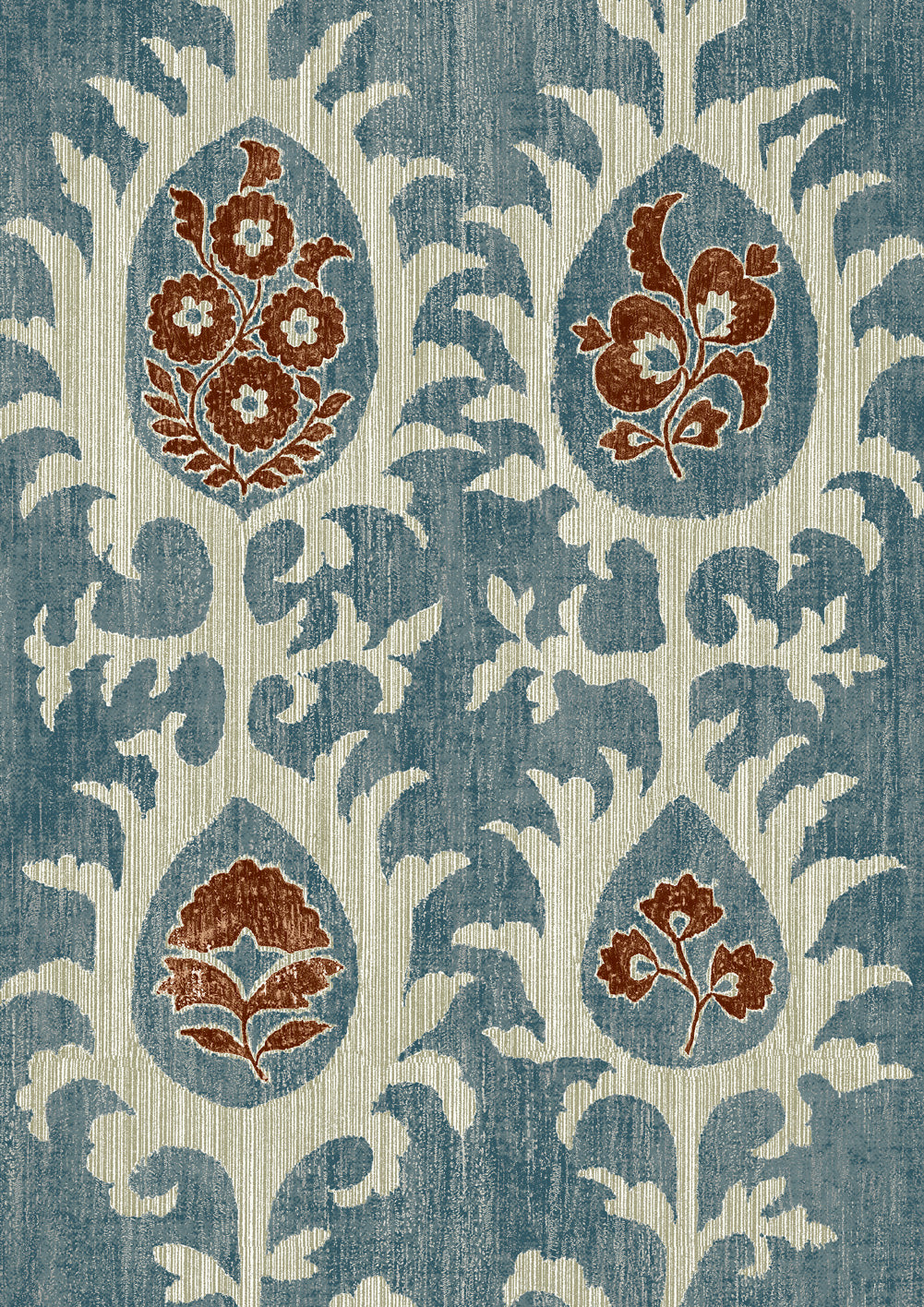 Tribal Wallpaper - Blue - Lewis & Wood