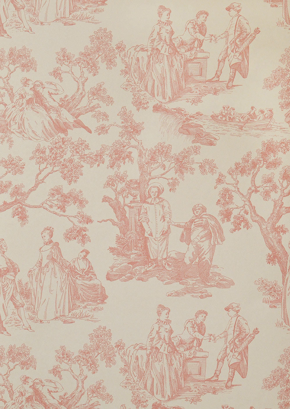 Vauxhall Gardens Fabric - Pink - Lewis & Wood
