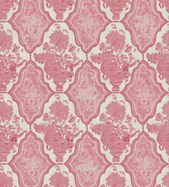 Cameo Vase Wallpaper - Red