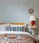 Floral Ogee Room Wallpaper - Blue
