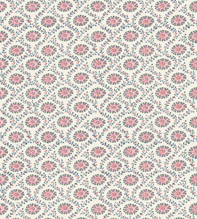 Floral Ogee Wallpaper - Pink