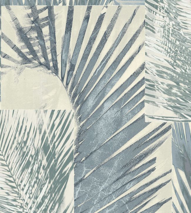 Palms Wallpaper - Blue 